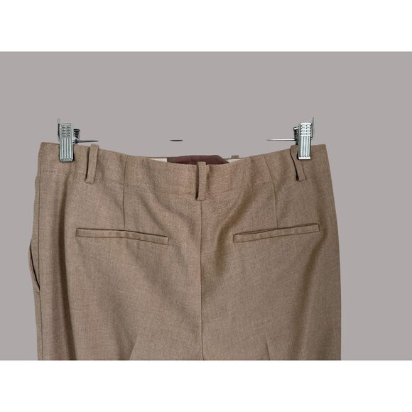Theory Womens Beige Pleated Trousers Size 4 Lightweight Wool Blend - Picture 6 of 6